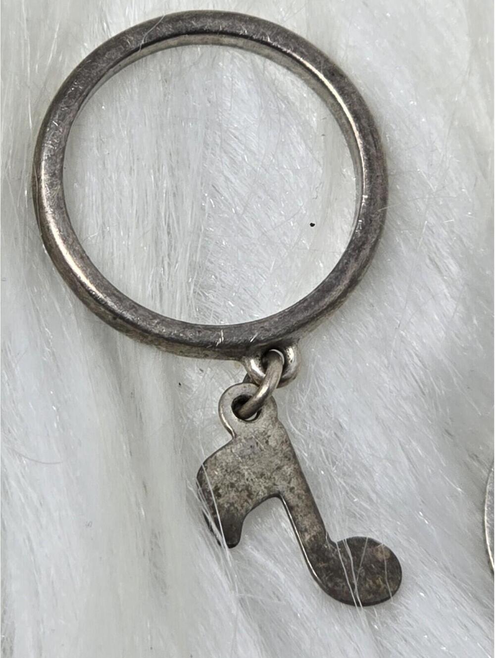 James Avery Sterling Silver Music Note Charm Dangle Ring